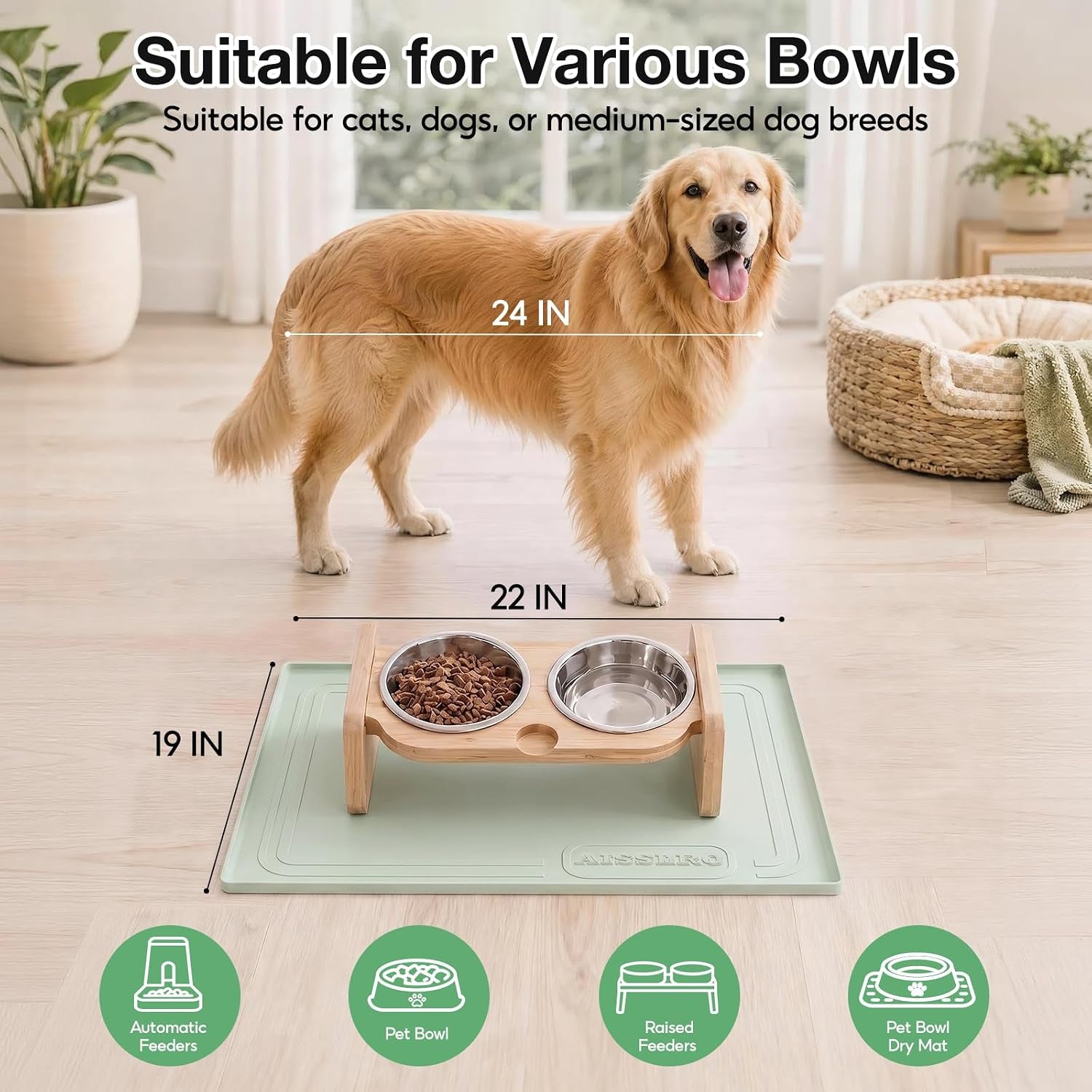22x19-pet-feeding-mat-waterproof-nonslip-cats-and-dogs-water-bowl-mat-silicone-0-59-raised-edges-contain-food-water-spills-easy-to-clean-bpa-free-reinforced-to-resist-collapse-light-green
