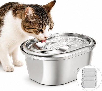 PETLIBRO Replacement Filters for Cat Water Fountain Stainless Steel, 67Oz/2L Adjustable Water Flow Pet Water Fountain, Super Quiet Dog Water Dispenser10