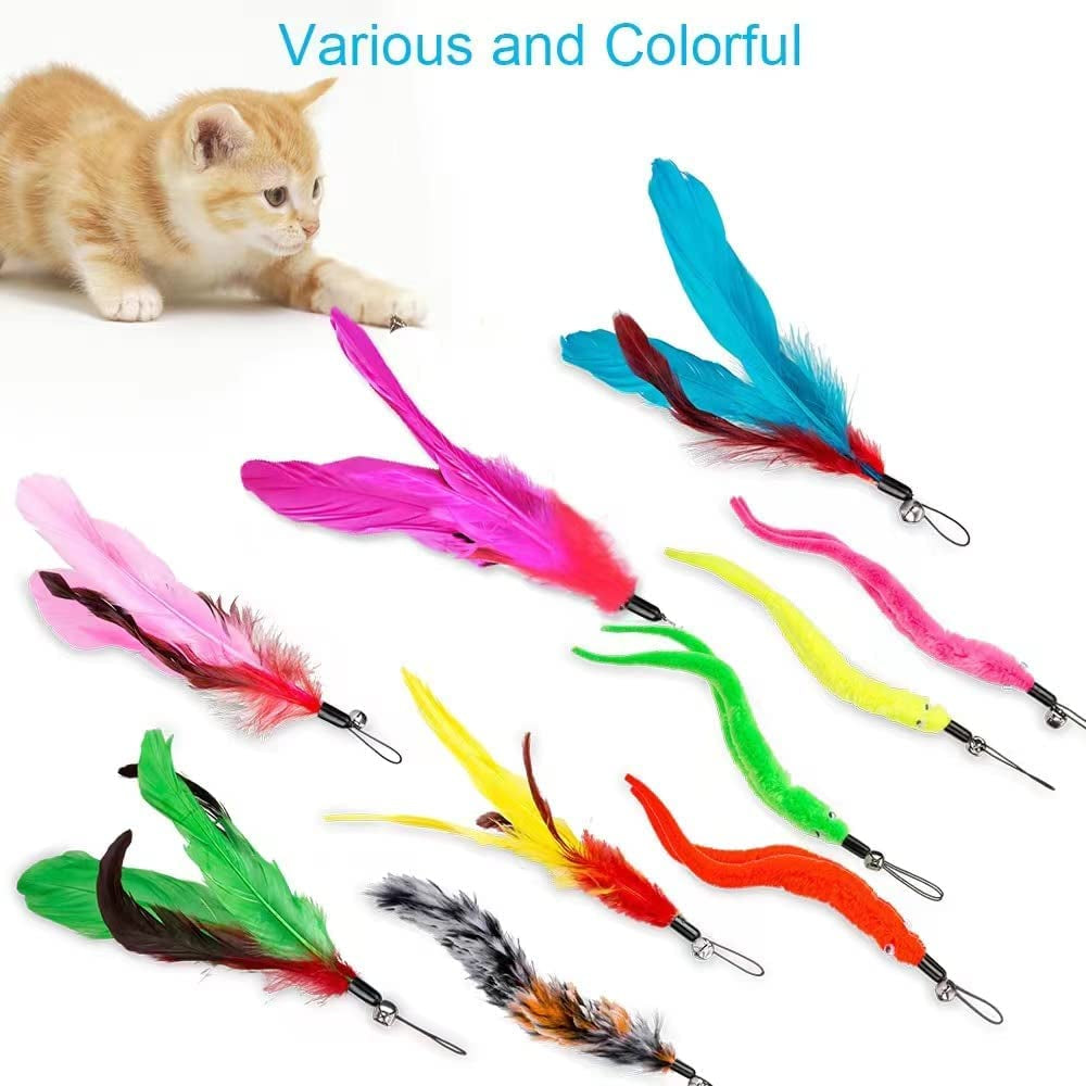 jiaron-cat-toys-interactive-feather-toy-2pcs-retractable-wand-and-10pcs-replacement-teaser-with-bell-refills-interactive-catcher-and-funny-exercise-for-kitten