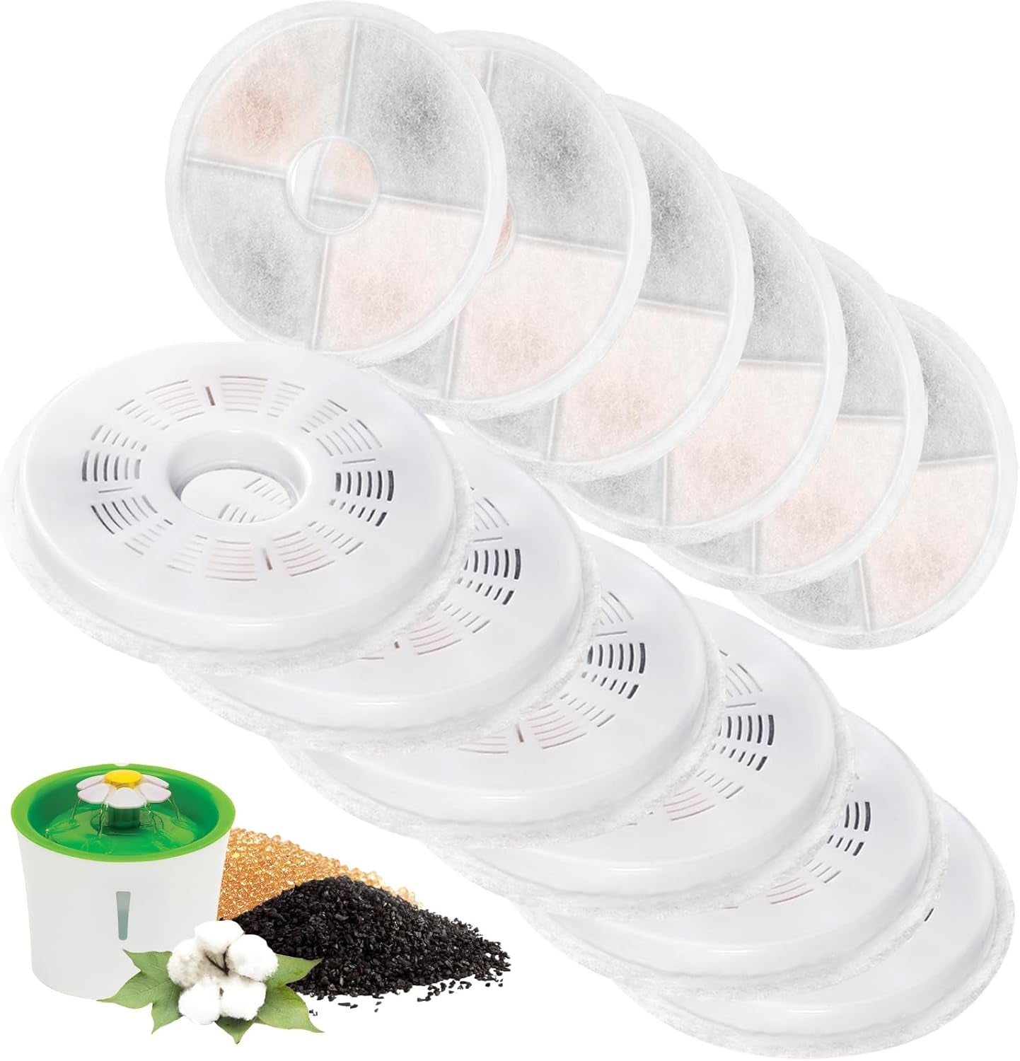 8-pack-cat-water-fountain-replacement-filters-fit-for-3l-flower-water-dispenser-automatic-pet-dog-cat-fountain-filter