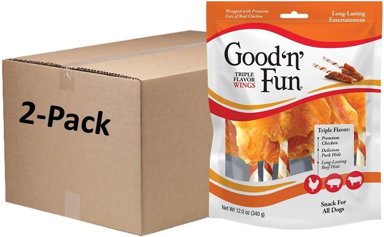 good-n-fun-triple-flavor-wings-chews-for-all-dogs-12-ounces-treat-your-dog-to-long-lasting-chews-made-with-chicken-pork-hide-and-beef-hide-pack-of-2