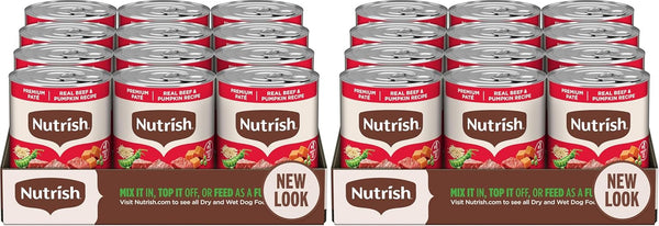 Nutrish Beef Paté Wet Dog Food, 13 Oz. Can, (Pack of 12) (Rachael Ray)12