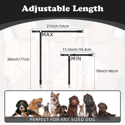 Adjustable Pet Seat Belt Restraint for Dogs and Cats - Vehicle Headrest Safety Harness (1 Pack)4
