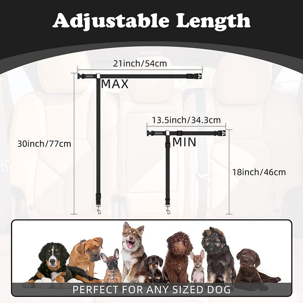 Adjustable Pet Seat Belt Restraint for Dogs and Cats - Vehicle Headrest Safety Harness (1 Pack)4