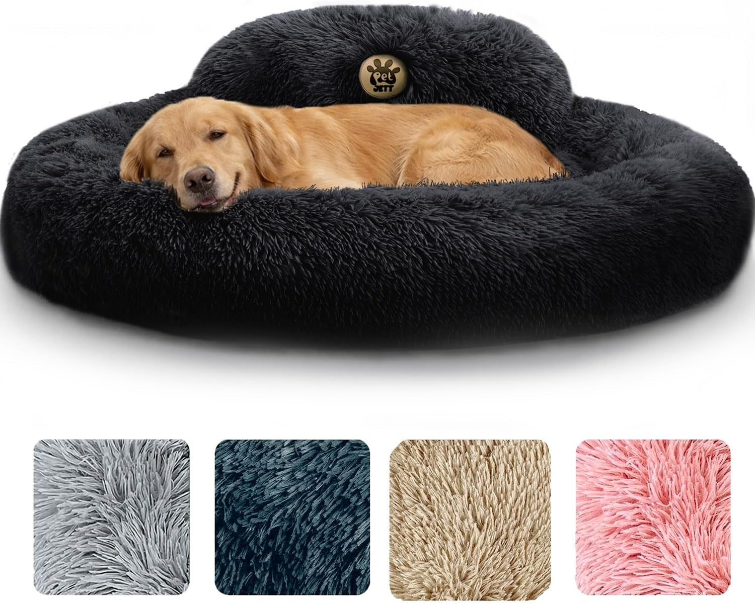 petjett-calming-dog-bed-medium-size-dog-30-donut-bed-washable-dog-bed-anti-slip-super-soft-fluffy-plush-round-dog-bed-anti-anxiety-premium-comfort-pet-bed-fits-dogs-upto-45-lbs-dark-grey