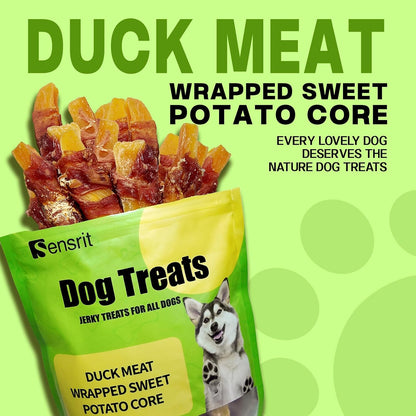 Duck Meat Wrapped Sweet Potato Dog Treats - 10 Oz (285G) Natural Jerky, Hypoallergenic for Sensitive Stomachs, Fiber-Rich, Healthy Snacks for Dogs2