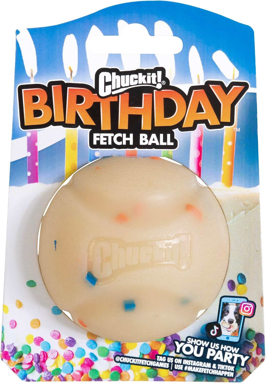 chuckit-birthday-fetch-ball-medium-2-5-inch-diameter-for-dogs-20-60-lbs-pack-of-1