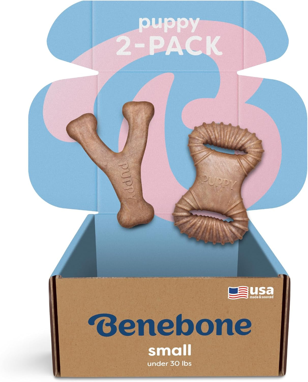 benebone-puppy-2-pack-dental-chew-wishbone-dog-chew-toys-made-in-usa-real-bacon-flavor