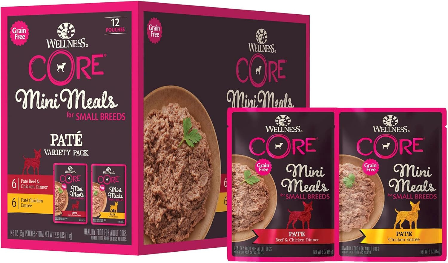 wellness-core-small-breed-mini-meals-shredded-variety-pack-adult-wet-dog-food-grain-free-natural-3-oz-pack-of-12