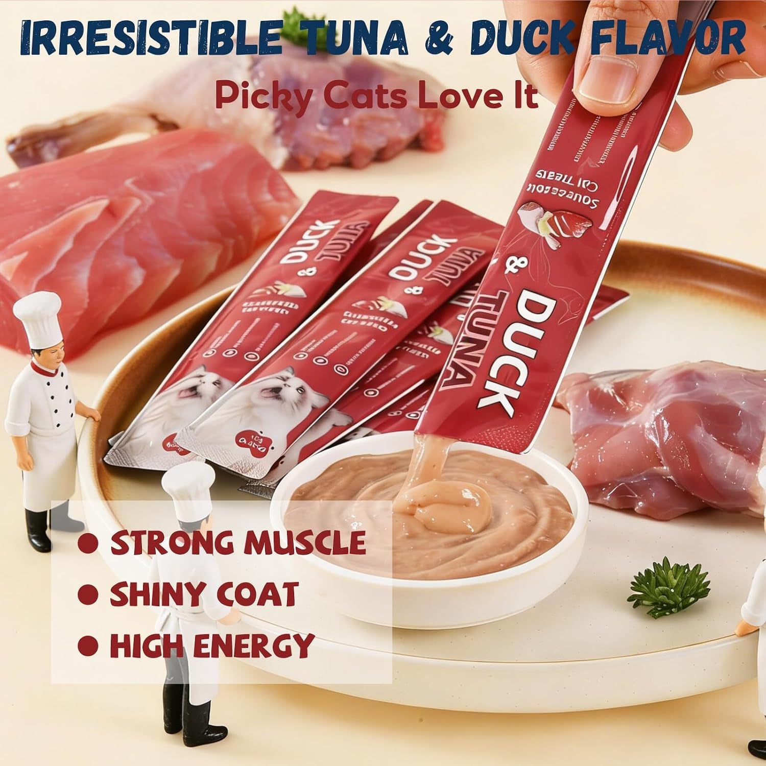 pawmate-lickable-tuna-duck-cat-treats-high-moisture-wet-cat-squeeze-urinary-health-hydration-creamy-cat-puree-for-kittens-adult-cats-grain-free-20-tubes-x-15g