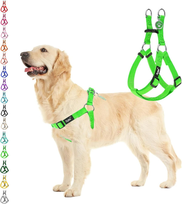 PUPTECK No Pull Dog Harness Soft Adjustable Basic Nylon Step in Puppy Vest Outdoor Walking with ID Tag25