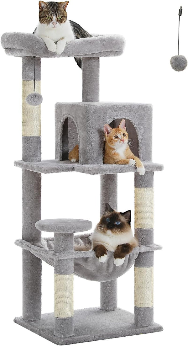 MUTTROS Mushroom Cat Tree Tower with Removable Scratcher, Large Hammock, Condo, Perch, 3 Sisal Posts – Multi-Level Cat Tree for Indoor Cats, Cute Cat Tower for Small Space Homes13