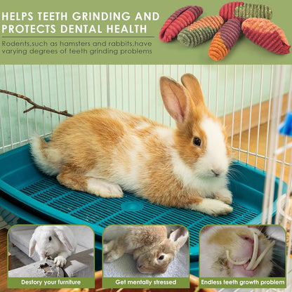 ERKOON Chinchilla Treats, Timothy Grass Chew Toys for Teeth for Rabbit Guinea Pig Gerbil Rat Dwarf Hamster (Large Size-1 Pack)5
