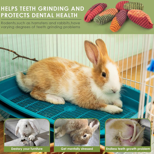 ERKOON Chinchilla Treats, Timothy Grass Chew Toys for Teeth for Rabbit Guinea Pig Gerbil Rat Dwarf Hamster (Large Size-1 Pack)5