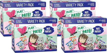 Weruva B.F.F. Play - Best Feline Friend Paté Lovers, Aw Yeah!, Paté Partay! Variety Pack, 3Oz Pouch (Pack of 12)13