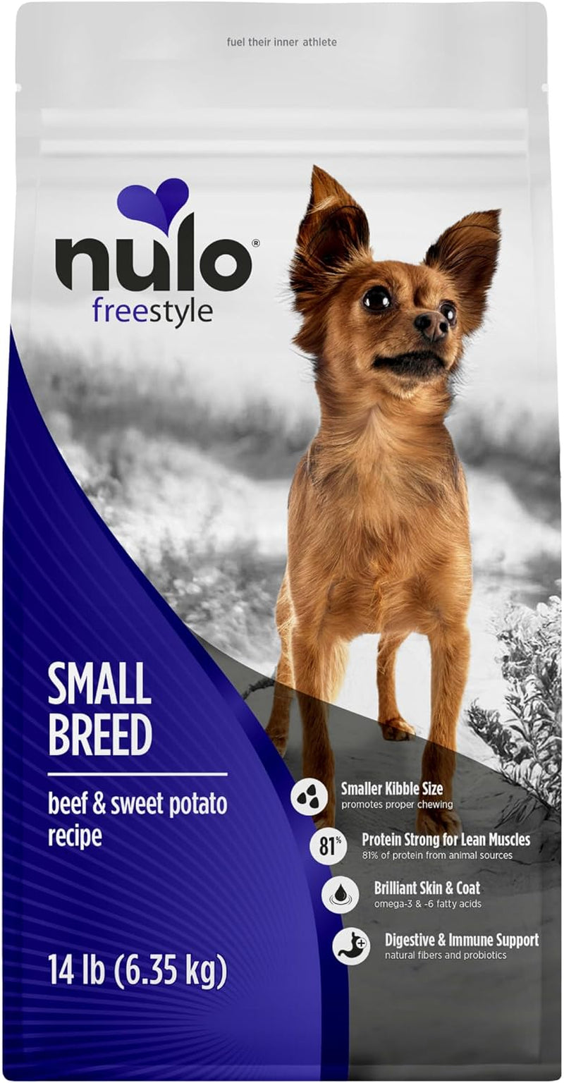 nulo-freestyle-small-breed-dog-food-dry-salmon-lentils-puppy-adult-grain-free-dog-food-natural-high-protein-smaller-sized-kibble-with-bc30-probiotic-for-healthy-digestion-support-6lb-bag