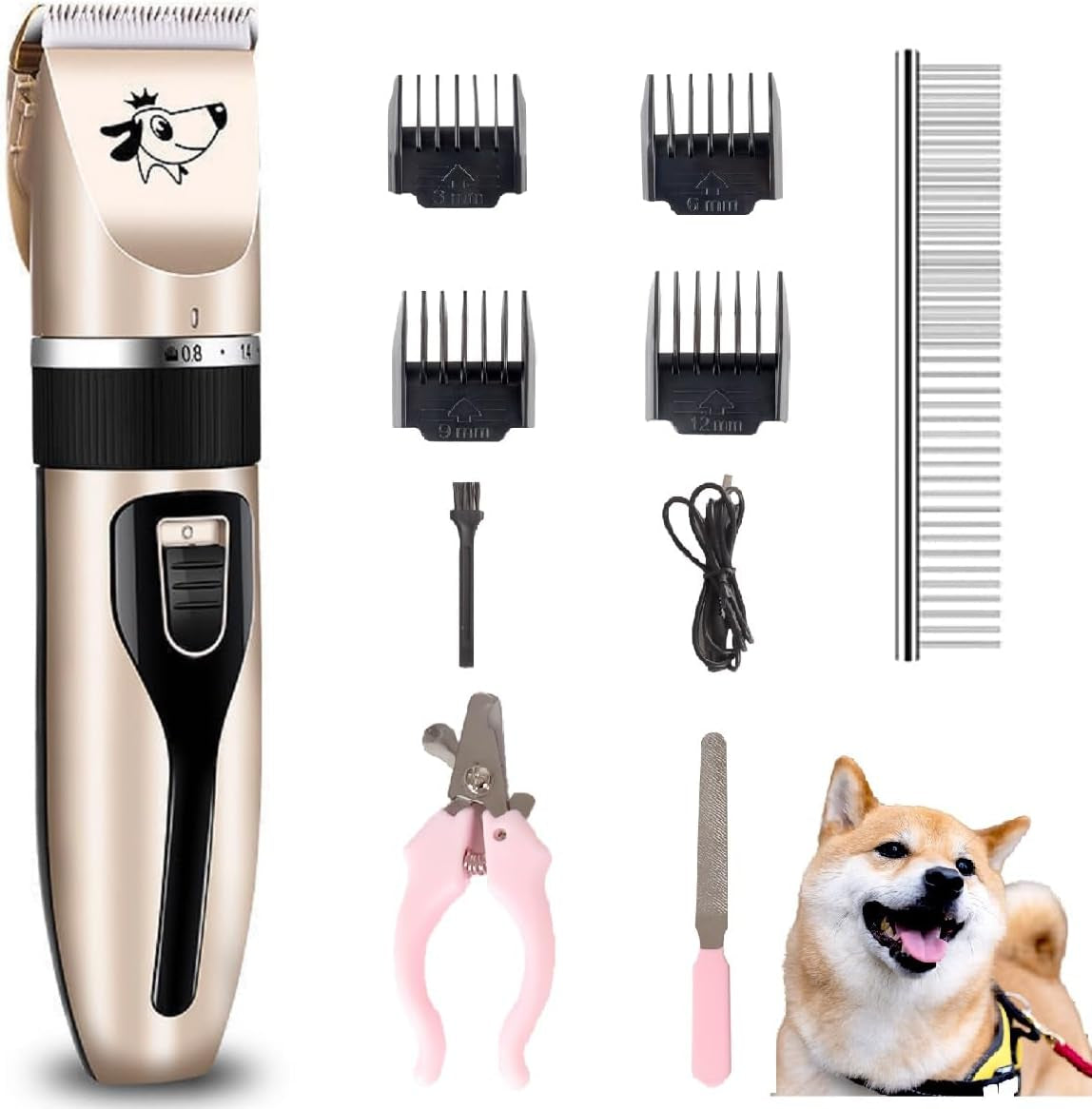 dog-clippers-grooming-kit-and-paw-trimmer-cordless-low-noise-electric-quiet-rechargeable-dog-trimmer-grooming-pet-hair-clippers-for-thick-coats-shaver-for-small-and-large-dogs-cats