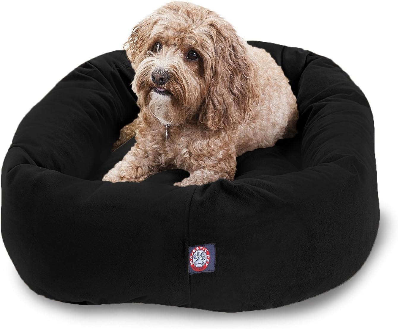 majestic-pet-32-inch-suede-calming-dog-bed-washable-cozy-soft-round-dog-bed-with-spine-support-for-dogs-to-rest-their-head-fluffy-donut-dog-bed-32x23x7-inch-round-pet-bed-medium-sage