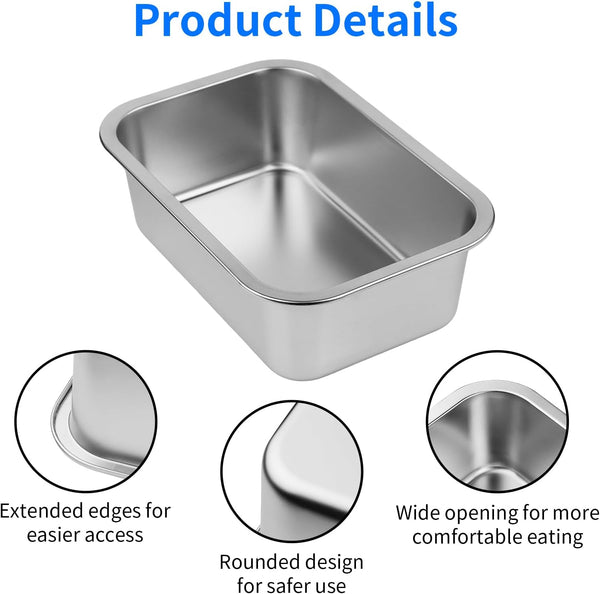 Ohtomber 1.25 Gallons Stainless Steel Dog Bowl, Big Pet Water & Food Bowl | No Spilling, Outdoor Feeder Dish Plate, for Indoor & Outdoor Feeding, Fits Big & Extra Large Dogs, Cats & All Pets4