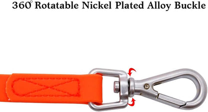 Waterproof Dog Training Leash 50FT 30FT 15FT 10FT 5FT Heavy Duty Recall Long Lead for Large Medium Small Dogs (30FT, Orange)3