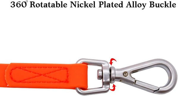 Waterproof Dog Training Leash 50FT 30FT 15FT 10FT 5FT Heavy Duty Recall Long Lead for Large Medium Small Dogs (30FT, Orange)3