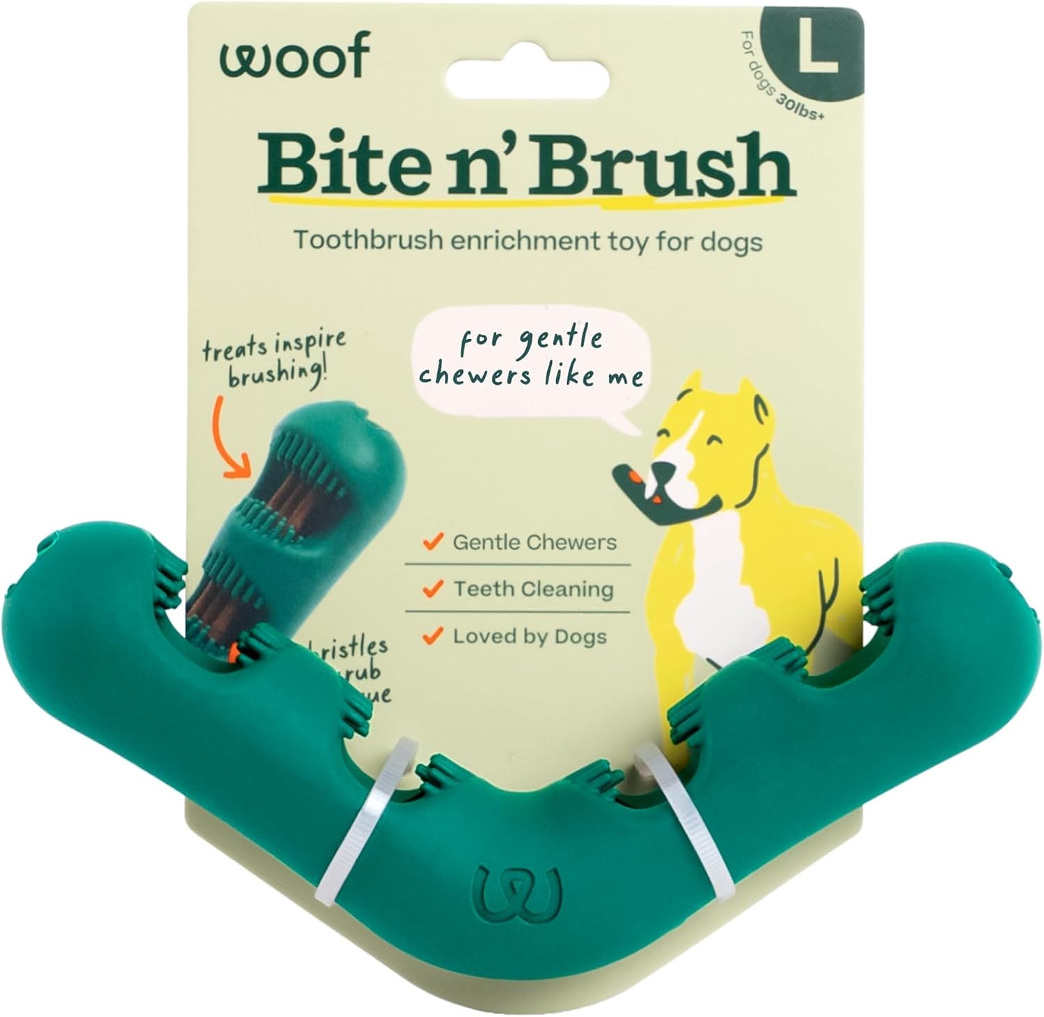 woof-bite-n-brush-dog-dental-chew-toy-for-small-dogs-10-25-lbs-dog-toothbrush-toy-v-shaped-design-reusable-easy-to-clean-dental-dog-toy