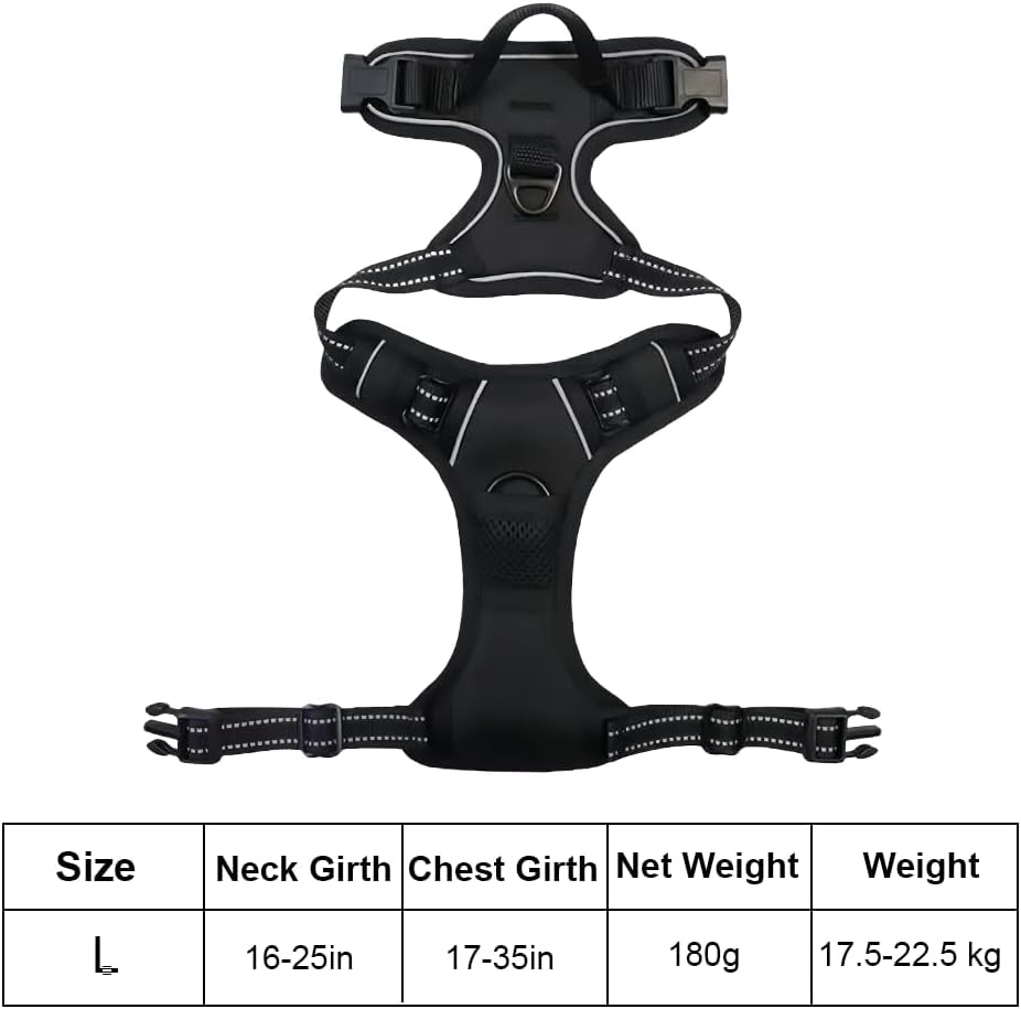 no-pull-dog-harness-adjustable-pet-vest-with-front-back-leash-clips-reflective-comfortable-vest-harness-for-large-dogs-easy-control-handle-for-walking-black-l