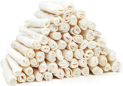 MON2SUN Dog Rawhide Rolls Twist Sticks Chew Treats Natural Flavor 6.5 Inch 40 Count for Puppy and Small Dogs15
