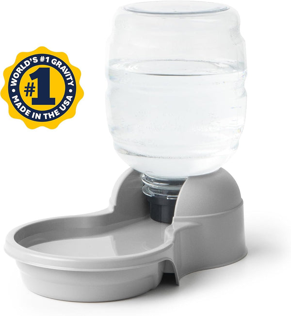 Petmate Aspen Pet Lebistro Water Dispenser for Cats and Dogs, 1 Gal Size | Gravity Fed Reservoir, Reduces Daily Refills, USA Made, Wide Basin, Suits Multiple Pets Sharing One Feeding Area Each Day7