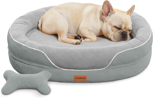 CWAWZ XL Orthopedic Dog Bed, Extra Large Dog Bed, Dog Sofa for Large Sized Dogs with Full-Surround Bolsters, Dual-Sided Dog Cooling Bed with Memory Foam, Washable Sofa with Nonslip Bottom, Light Grey14