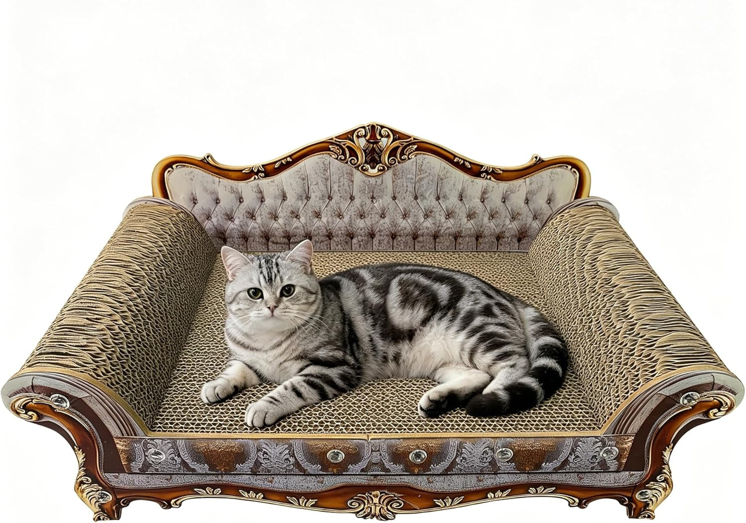 luxury-cardboard-cat-scratcher-sofa-bed-couch-shaped-scratching-board-scratch-lounge-with-catnip-scratcher-for-indoor-cats-large-grey