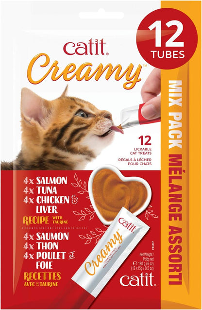Catit Creamy Lickable Cat Treat – Hydrating and Healthy Treat for Cats of All Ages - Assortment, 72-Pack11