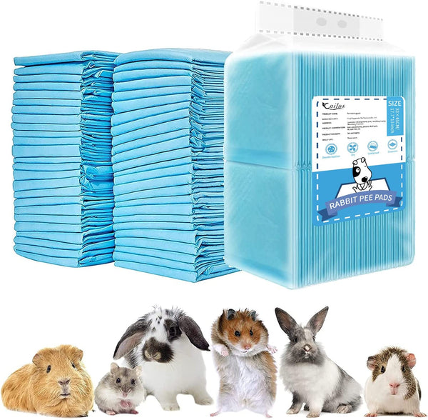 Rabbit Pee Pads Bunny Toilet/Potty Training Pad Super Absorbent Cage Liner | Squirrel Guinea Pig Hedgehog Hamster Chinchilla Puppy Incontinence Underpads Ultra Absorbent & Quick-Dry, 13"X18" 20 Pcs1