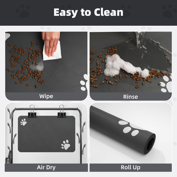 PADOOR Pet Feeding Mat-Absorbent Dog Mat for Food and Water Bowl-No Stains Easy Clean Dog Food Mat-Quick Dry Water Dispenser-Puppy Supplies Accessories4