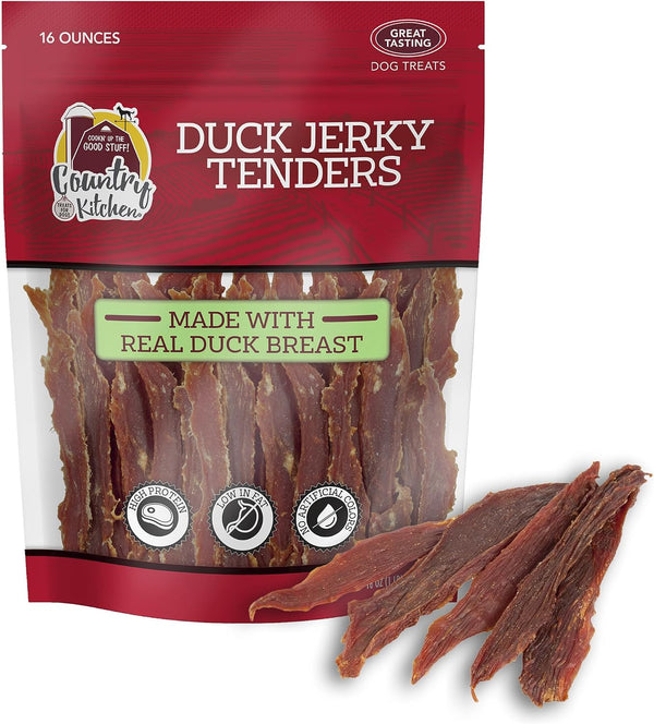 Country Kitchen Duck Jerky Tender Dog Treats, High Protein, 16 Oz | Quality Ingredients Made with Real Duck, Low Fat, No Artificial Colors1