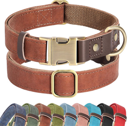 Didog PU Leather Dog Collar for Small Dogs Puppy, Soft Lining, Green S | All-Day Comfort for Daily Walks and Backyard Play, Quick Release Metal Buckle for Easy on & Off, D-Ring for Leash, Easy Clean17