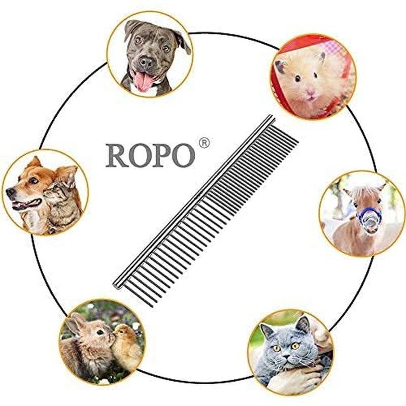 cwxzstm-pet-steel-combs-dog-cat-comb-tool-for-removing-matted-fur-pet-dematting-comb-with-rounded-teeth-and-non-slip-grip-handle-prevents-knots-and-mats-for-long-and-short-haired-pets-6-5in-7-4in