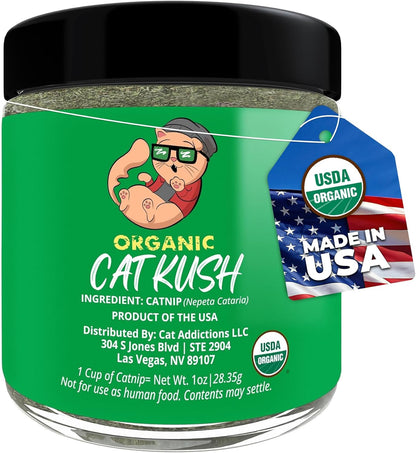 Organic Catnip, Safe Premium Blend Perfect for Cats, Instilled with Maximized Potency Your Kitty Is Sure to Go Crazy for (1 Cup) | Instilled with Maximized Potency Your Kitty Is Guaranteed to Go Crazy For! (1 Cup)1