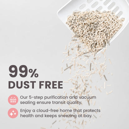 Lady N Tofu Cat Litter, Low Dust Compatible with Auto-Box Unscented 9Lb | Mini-Pellet Shape, Strong Clumping, Ultra Absorbent, Activated Charcoal Odor Control4