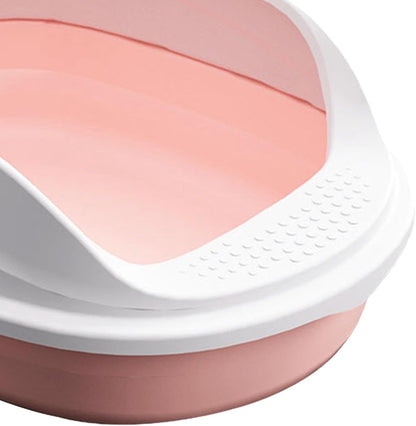 High-Sided Litter Pan for Cats, Rabbits, Hamsters - Easy Clean Potty Toilet with Raised Walls for Small & Medium Pets- 38Cm5