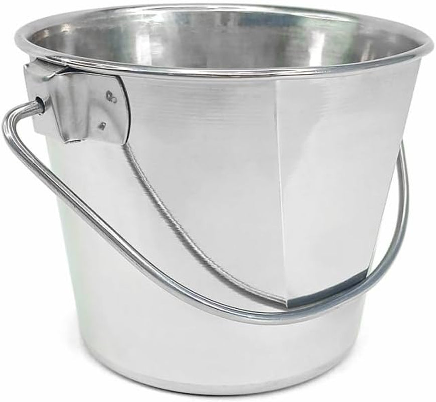 3-gallon-stainless-steel-bucket-heavy-duty-flat-side-metal-bucket-for-feeding-watering-pets-livestock-cleaning-perfect-for-crates-kennels-cages-hang-on-fences-13-quart