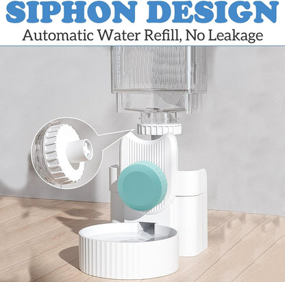 Kathson Rabbit Gravity Auto Feeder Set 35Oz Hanging Automatic Food Water Dispenser Cage Automatic Feeder Set for Rabbit Chinchilla Guinea Pig Hedgehog Ferret Kitty Puppy (Blue)7