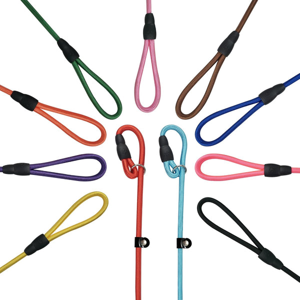 FOVRLZSE Nylon Dog Leash 5-Pack (Red/Black/Blue/Brown/Purple), 4.6FT Training Leash for Small to Medium Dogs, 10Mm Braided Nylon with TPU Non-Slip Buckle, Daily Walking & Puppy Training9