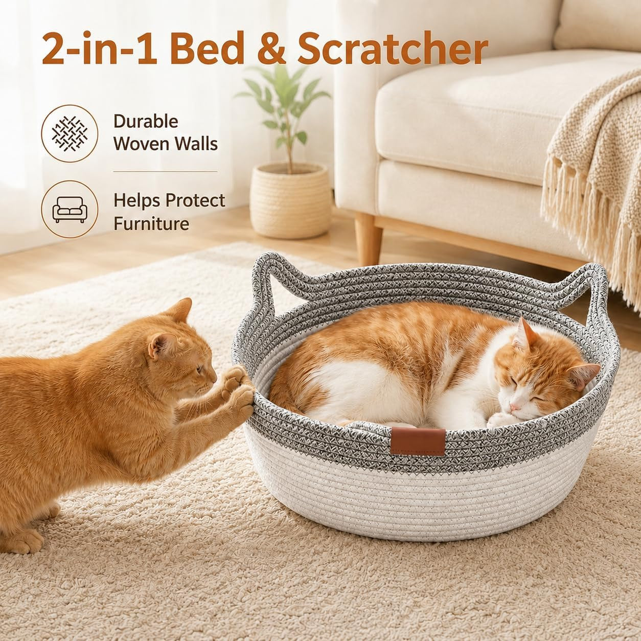 large-scratchable-handwoven-for-cats-stimulicat-handwoven-cat-basket-cotton-rope-cat-bed-round-pet-basket-hand-woven-boho-cat-bed-grey-without-cushion