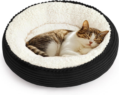 Love'S Cabin round Donut Cat and Dog Cushion Bed, 20In Bed for Cats or Small Dogs, Anti-Slip & Water-Resistant Bottom, Super Soft Durable Fabric Pet Beds, Washable Luxury Cat & Dog Bed Gray61