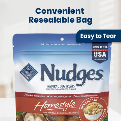 Blue Buffalo Nudges Chicken Homestyle Natural Dog Treats, Pot-Pie-Inspired Recipe, Healthy Reward or Training Treat, Made in the USA with Real Chicken, No Artificial Preservatives, 16 Oz.4