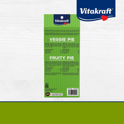 Vitakraft Veggie & Fruity Pie Treat for Pet Rabbits, Guinea Pigs, and Hamsters, 2 Pies,Brown,24" X 50", 1.27 Ounce (Pack of 1)8