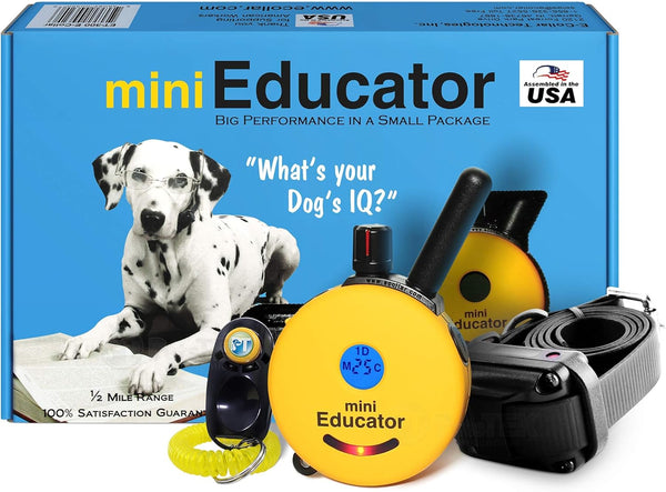 Educator ET-300 Mini E Collar for Dog Training with Remote - 1/2 Mile Range, Waterproof, 100 Blunt Stimulation Levels, Tone or Vibration Mode, Night Light Tracking for Small, Medium & Large Dogs1