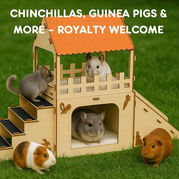 Otterpets Extra Large Bunny Hideout, Wooden Rabbit Castle with Fleece Mats | Pet-Safe Wood Joints (No Rubber Bands), Rabbit Hideout Made of Safe Wood, Bunny House Indoor; Chinchilla and Guinea Pig Safe7