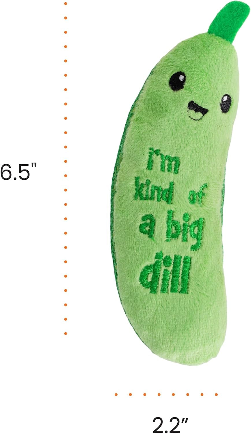 catstages-crunchy-pickle-kicker-cat-toy-plush-crinkle-toy-with-catnip-and-dental-mesh-6-5